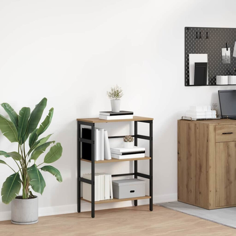 vidaXL Boekenkast Artisan Eiken 60 x 29,5 x 81 cm Bewerkt hout vidaXL Boekenkast Artisan Eiken 60 x 29,5 x 81 cm Bewerkt hout afbeelding 1