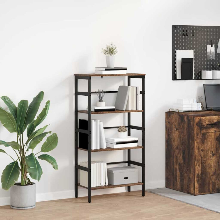 vidaXL Boekenkast Gerookt eiken 60 x 29,5 x 115 cm Bewerkt hout vidaXL Boekenkast Gerookt eiken 60 x 29,5 x 115 cm Bewerkt hout afbeelding 1