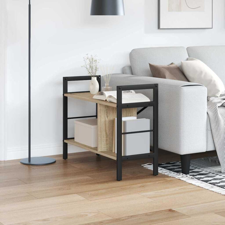 vidaXL Boekenkast Sonoma Eiken 75 x 30 x 58,5 cm Bewerkt hout vidaXL Boekenkast Sonoma Eiken 75 x 30 x 58,5 cm Bewerkt hout afbeelding 1