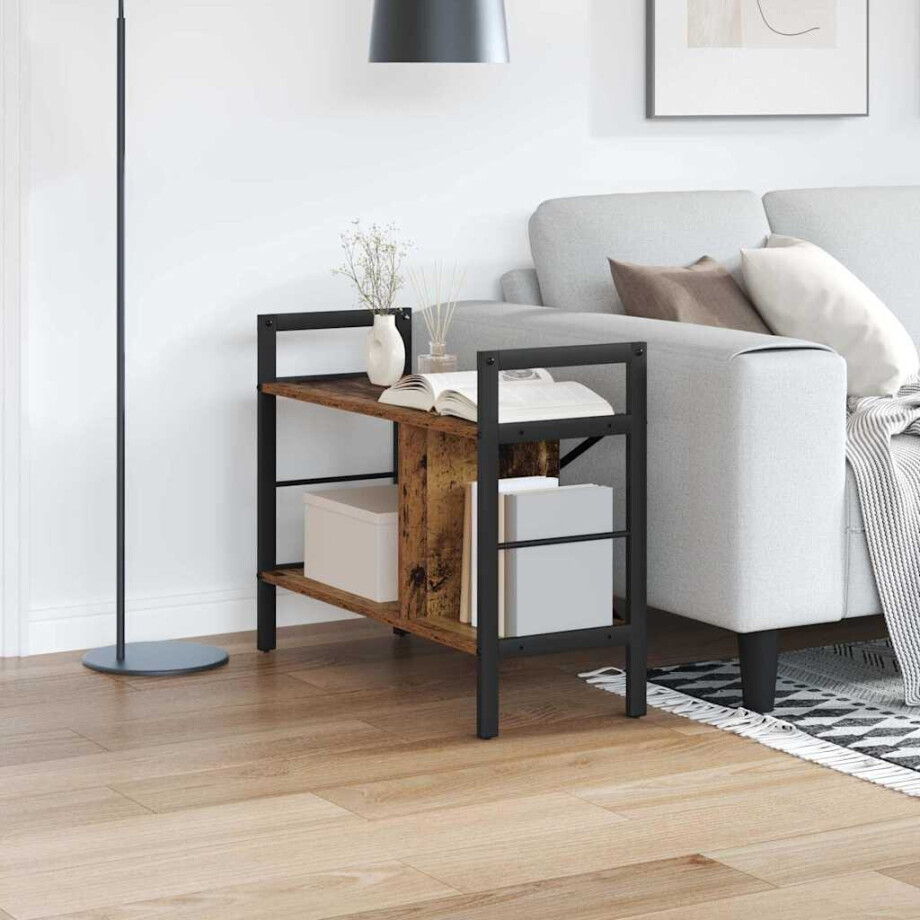 vidaXL Boekenkast Oud Hout 75 x 30 x 58,5 cm Bewerkt hout afbeelding 1