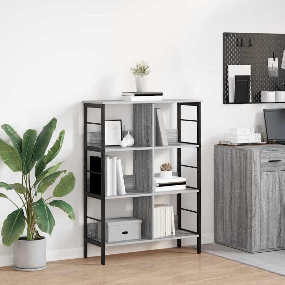 vidaXL Boekenkast Grijs Sonoma 82 x 32 x 112 cm Bewerkt hout afbeelding 1