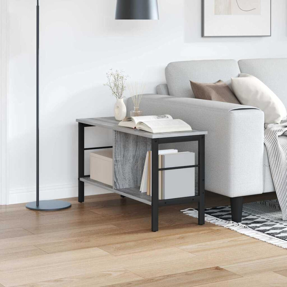 vidaXL Boekenkast Grijs Sonoma 82 x 32 x 47 cm Bewerkt hout afbeelding 1