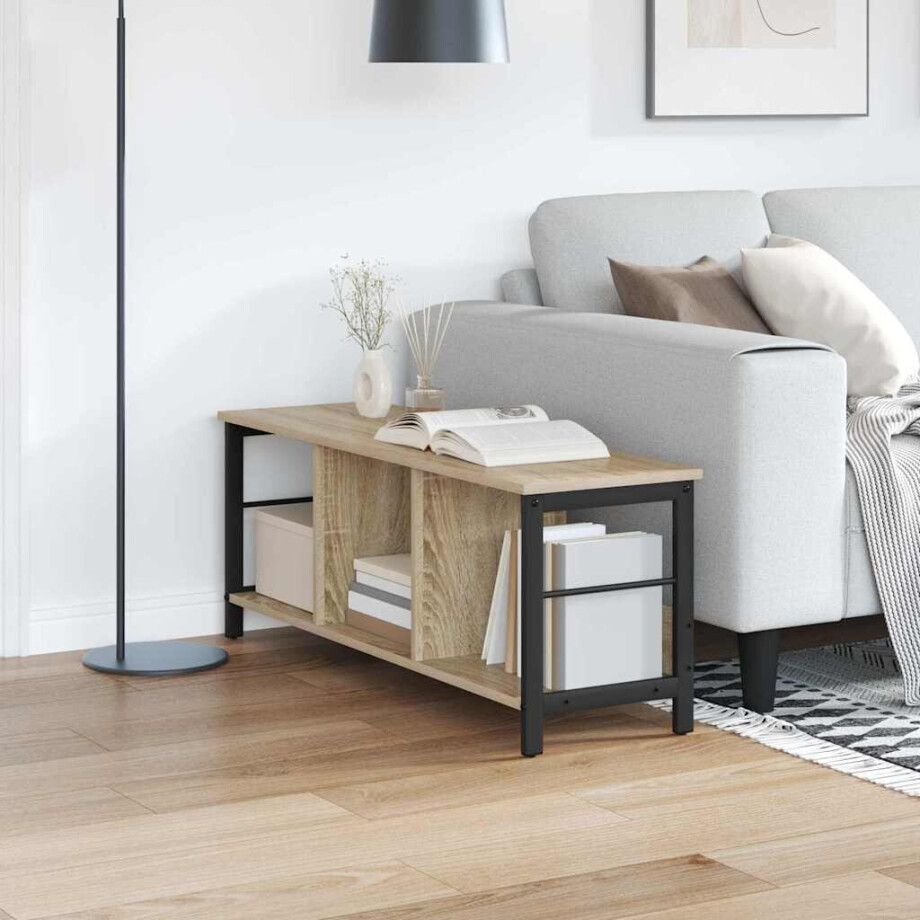 vidaXL Boekenkast Sonoma Eiken 102 x 32 x 40,5 cm Bewerkt hout vidaXL Boekenkast Sonoma Eiken 102 x 32 x 40,5 cm Bewerkt hout afbeelding 1