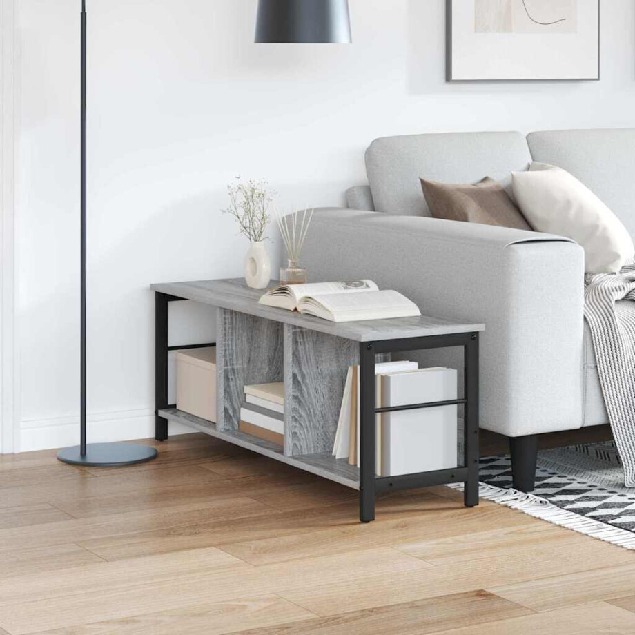 vidaXL Boekenkast Grijs Sonoma 102 x 32 x 40,5 cm Bewerkt hout afbeelding 1