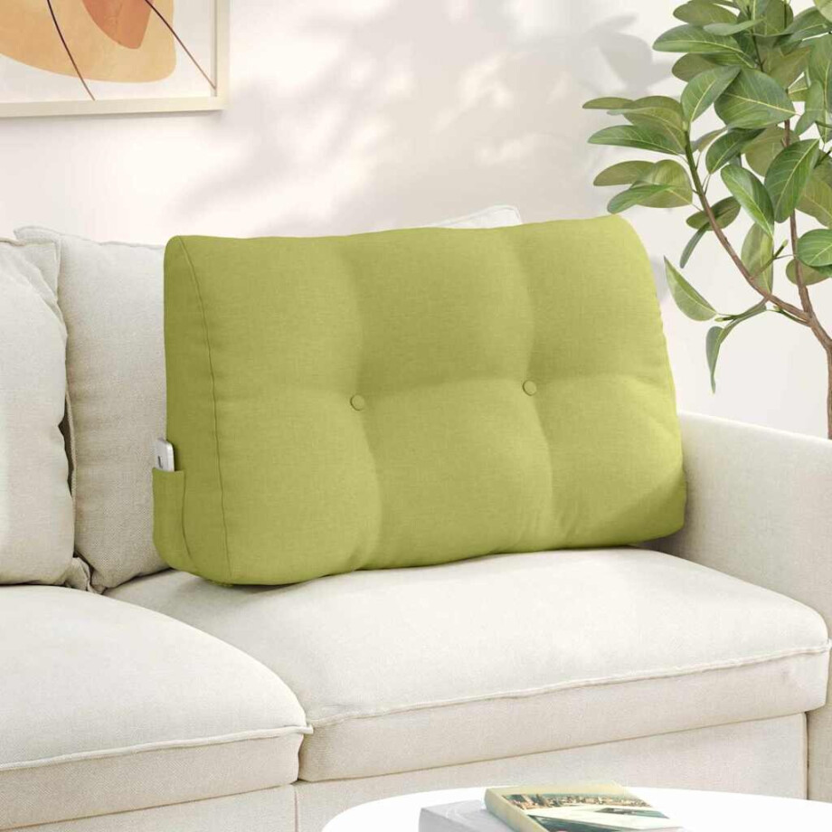 vidaXL Rugkussen Lichtgroen 80 x 24 x 50 cm Stof afbeelding 1