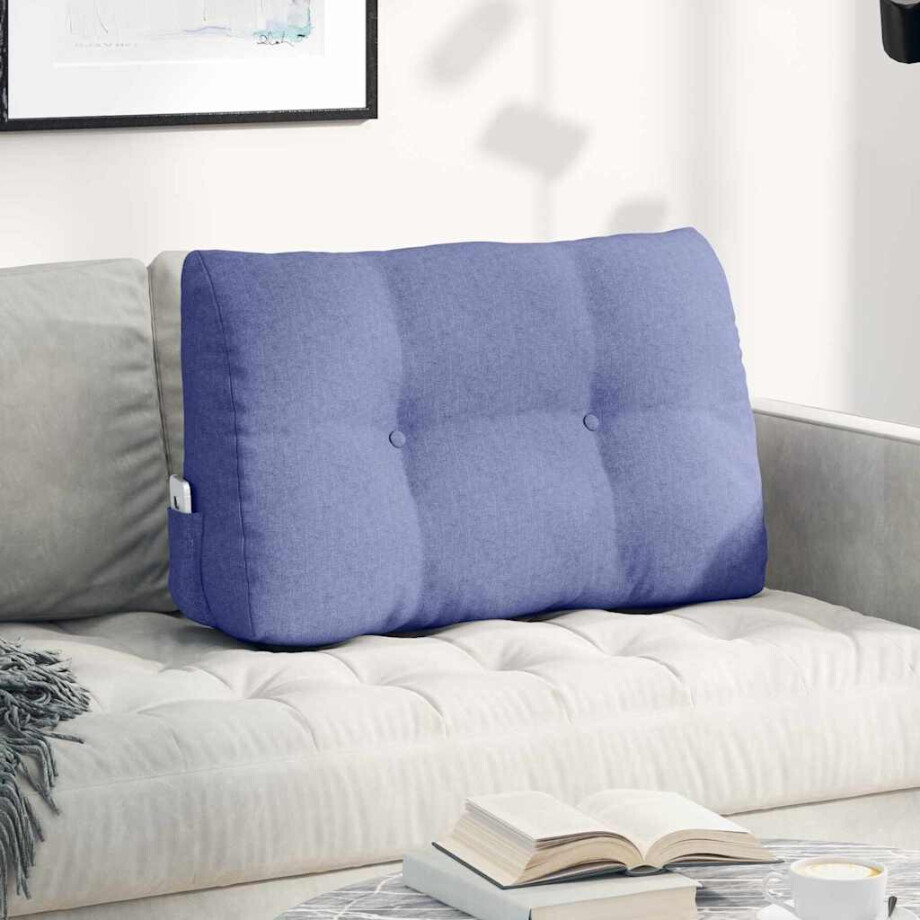 vidaXL Rugkussen Jeans Blauw 80 x 24 x 50 cm Stof vidaXL Rugkussen Jeans Blauw 80 x 24 x 50 cm Stof afbeelding 1