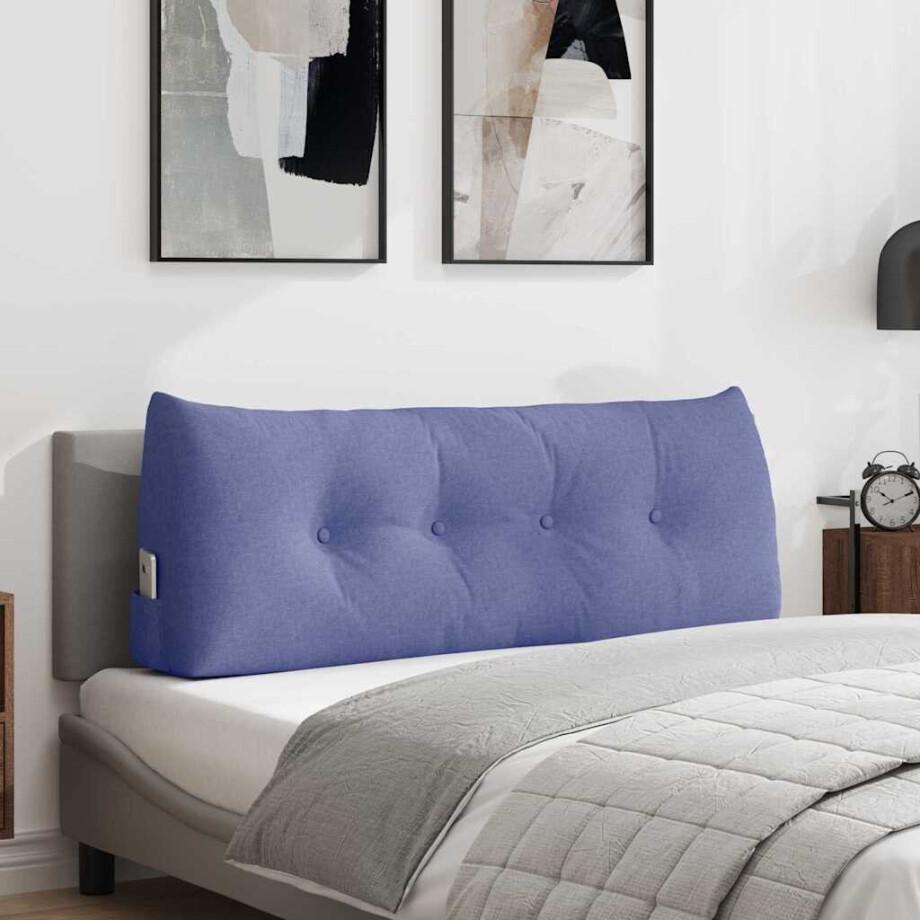 vidaXL Rugkussen Jeans Blauw 120 x 24 x 50 cm Stof vidaXL Rugkussen Jeans Blauw 120 x 24 x 50 cm Stof afbeelding 1