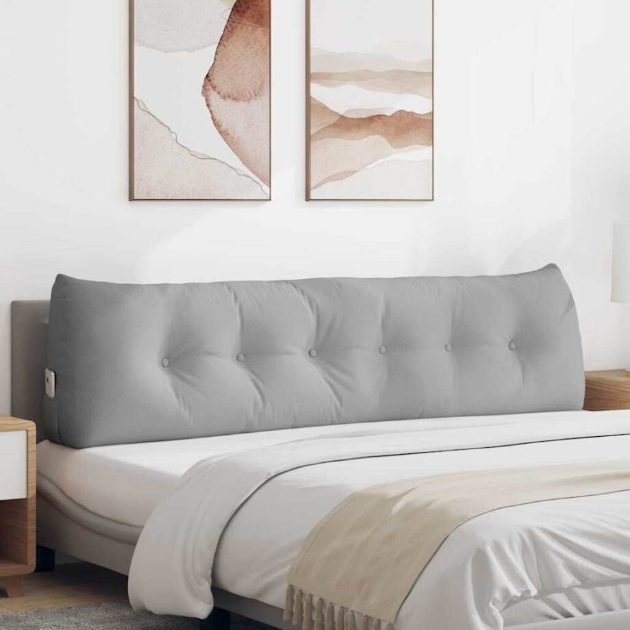 vidaXL Rugkussen Wolkengrijs 180 x 24 x 50 cm Stof vidaXL Rugkussen Wolkengrijs 180 x 24 x 50 cm Stof afbeelding 1