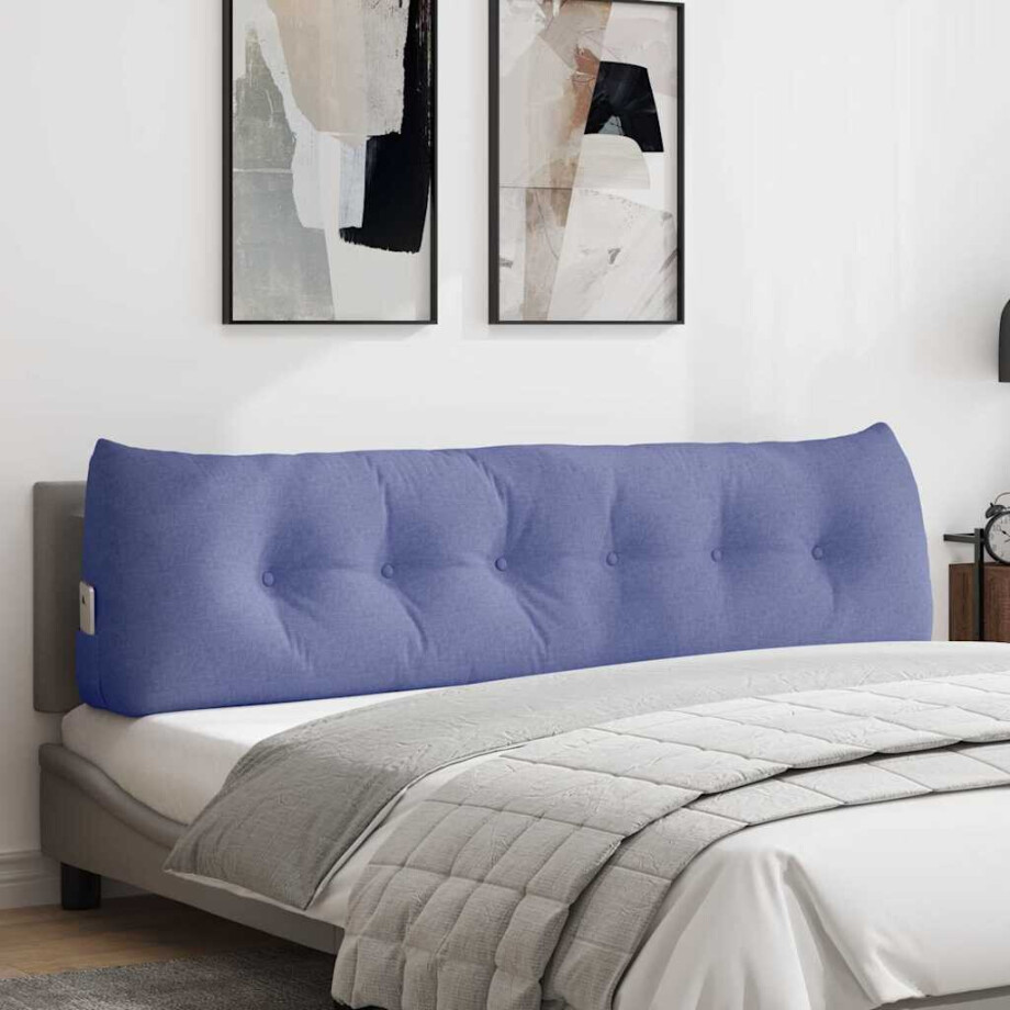 vidaXL Rugkussen Jeans Blauw 180 x 24 x 50 cm Stof vidaXL Rugkussen Jeans Blauw 180 x 24 x 50 cm Stof afbeelding 1