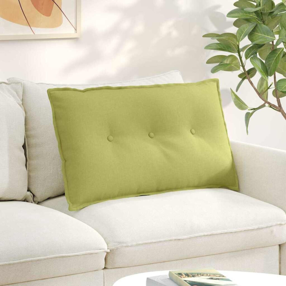 vidaXL Rugkussen Lichtgroen 80 x 19 x 50 cm Stof afbeelding 1