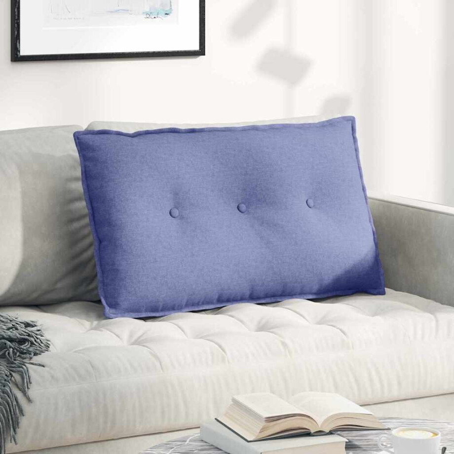 vidaXL Rugkussen Jeans Blauw 80 x 19 x 50 cm Stof vidaXL Rugkussen Jeans Blauw 80 x 19 x 50 cm Stof afbeelding 1