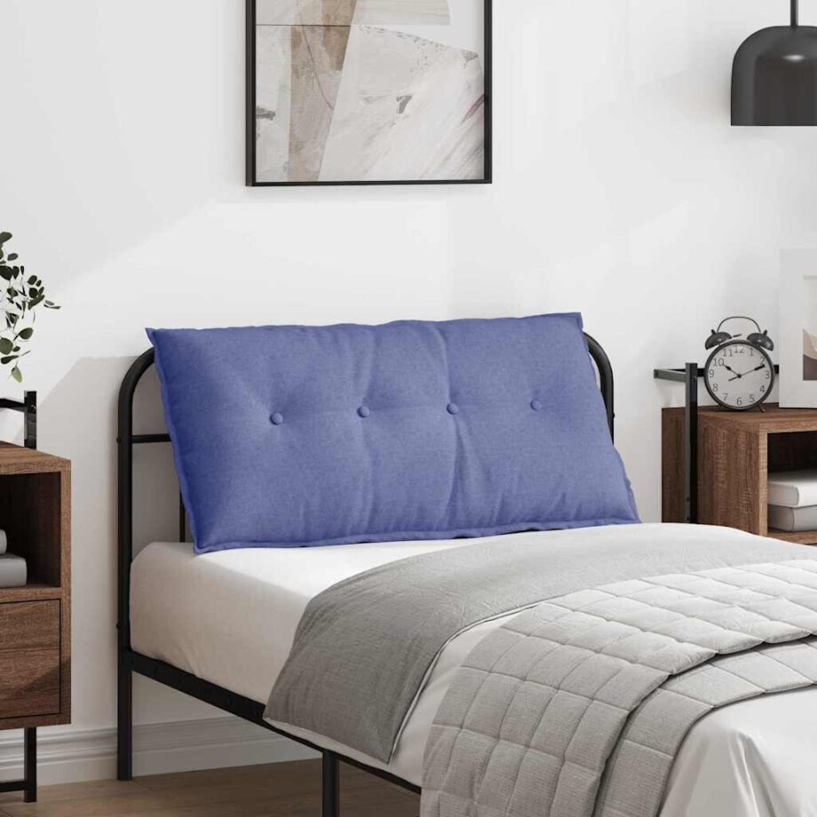 vidaXL Rugkussen Jeans Blauw 100 x 19 x 50 cm Stof vidaXL Rugkussen Jeans Blauw 100 x 19 x 50 cm Stof afbeelding 1