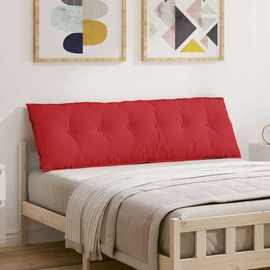 vidaXL Rugkussen Rood 160 x 19 x 50 cm Stof vidaXL Rugkussen Rood 160 x 19 x 50 cm Stof afbeelding 1
