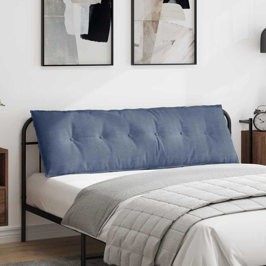 vidaXL Rugkussen Blauw 160 x 50 cm Cordstof vidaXL Rugkussen Blauw 160 x 50 cm Cordstof afbeelding 1
