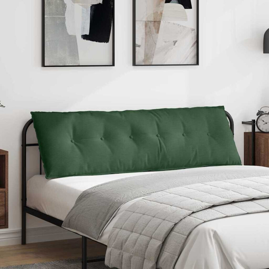 vidaXL Rugkussen Jungle Groen 160 x 50 cm Cordstof afbeelding 1