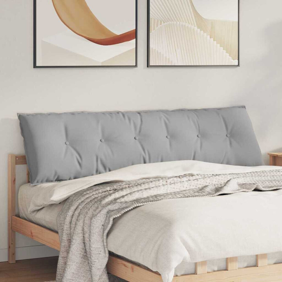vidaXL Rugkussen Wolkengrijs 180 x 19 x 50 cm Stof afbeelding 1