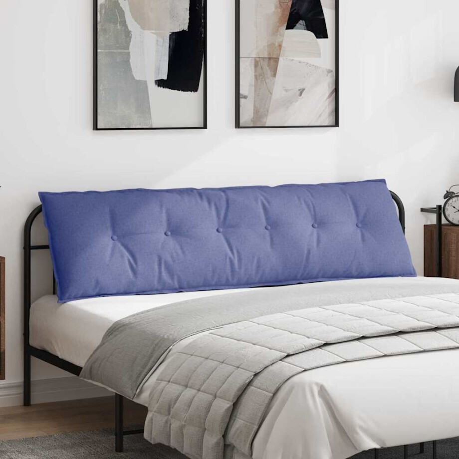 vidaXL Rugkussen Jeans Blauw 180 x 19 x 50 cm Stof vidaXL Rugkussen Jeans Blauw 180 x 19 x 50 cm Stof afbeelding 1