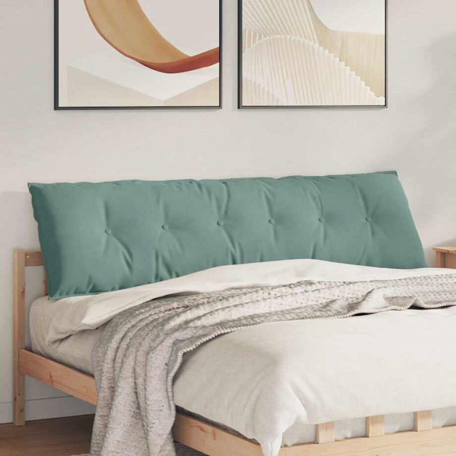 vidaXL Rugkussen Zeegroen 180 x 50 cm Cordstof afbeelding 1