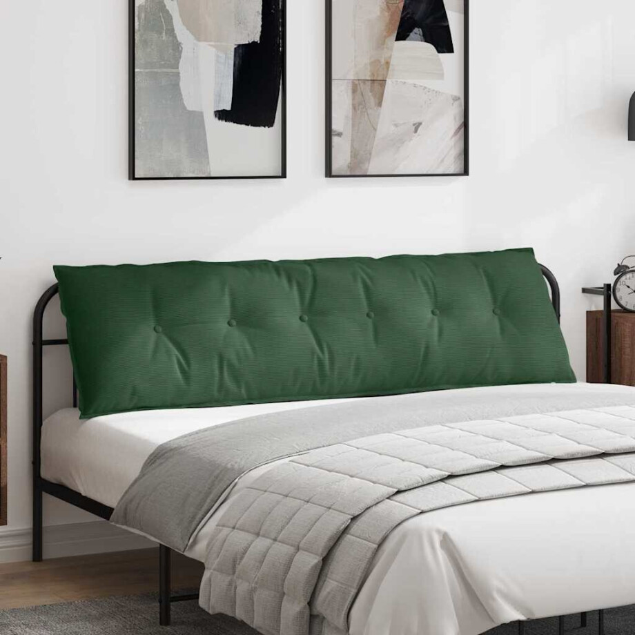 vidaXL Rugkussen Jungle Groen 180 x 50 cm Cordstof afbeelding 1