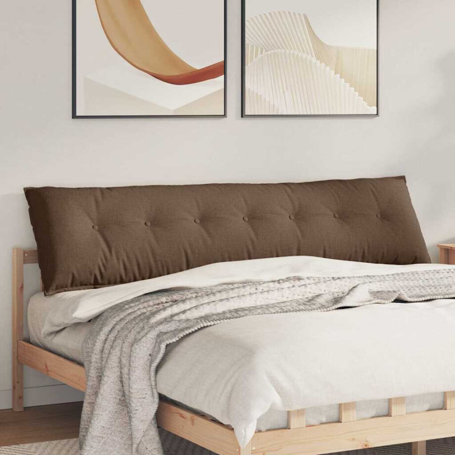 vidaXL Rugkussen Bruin 200 x 19 x 50 cm Stof afbeelding 1