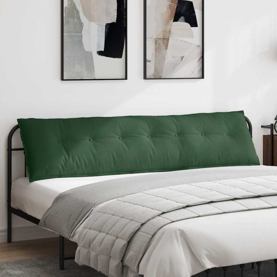 vidaXL Rugkussen Jungle Groen 200 x 50 cm Cordstof afbeelding 1