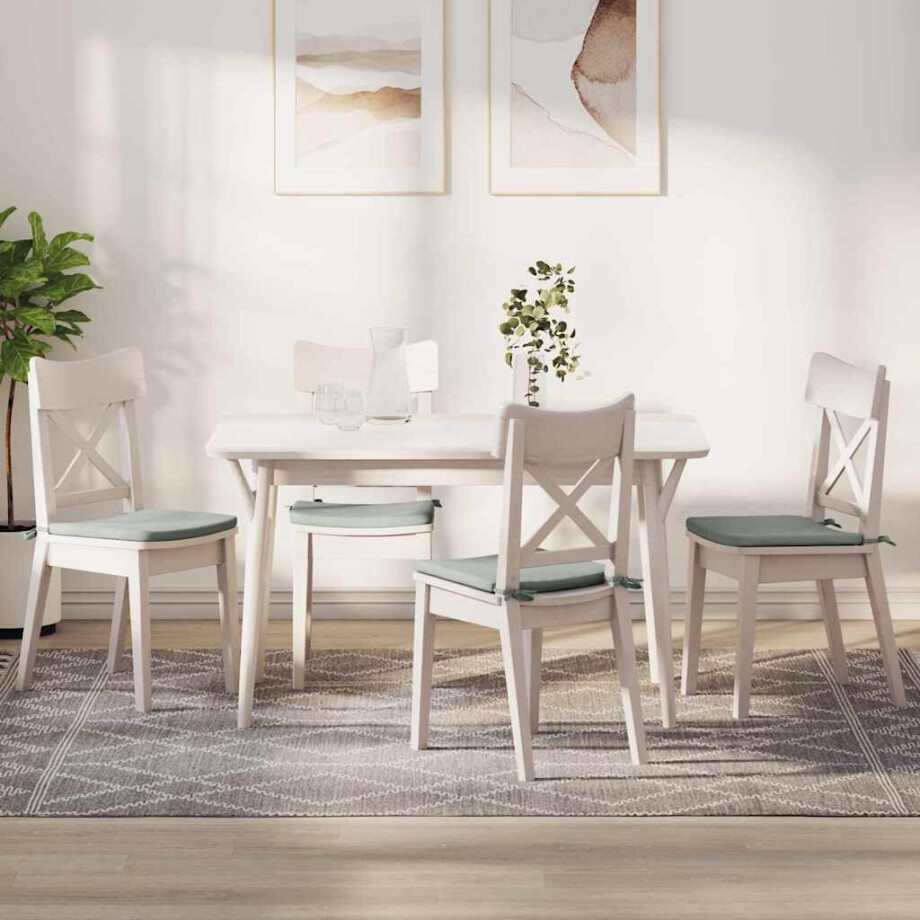 vidaXL Zitkussens 4 pcs Lichtgrijs 40 x 40 x 3 cm Fluweel vidaXL Zitkussens 4 pcs Lichtgrijs 40 x 40 x 3 cm Fluweel afbeelding 1