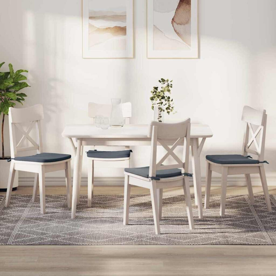 vidaXL Zitkussens 4 pcs Donkergrijs 40 x 40 x 3 cm Fluweel vidaXL Zitkussens 4 pcs Donkergrijs 40 x 40 x 3 cm Fluweel afbeelding 1