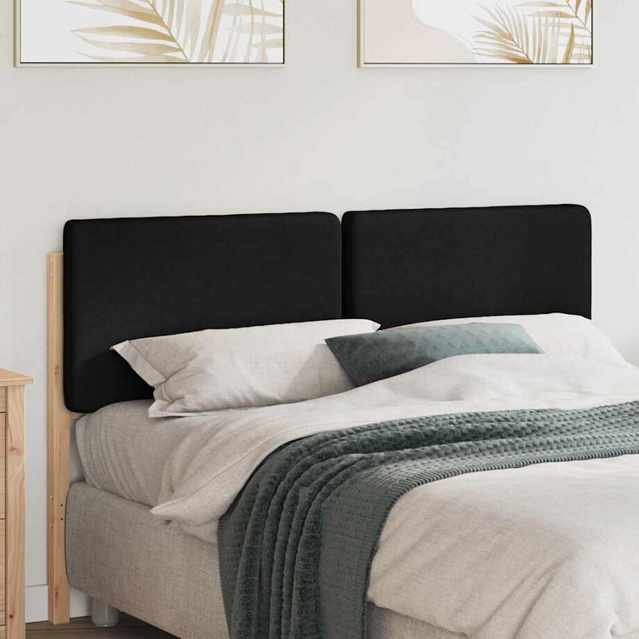 vidaXL Gestoffeerd hoofdbord Bruin en zwart 160 cm Massief grenenhout vidaXL Gestoffeerd hoofdbord Bruin en zwart 160 cm Massief grenenhout afbeelding 1