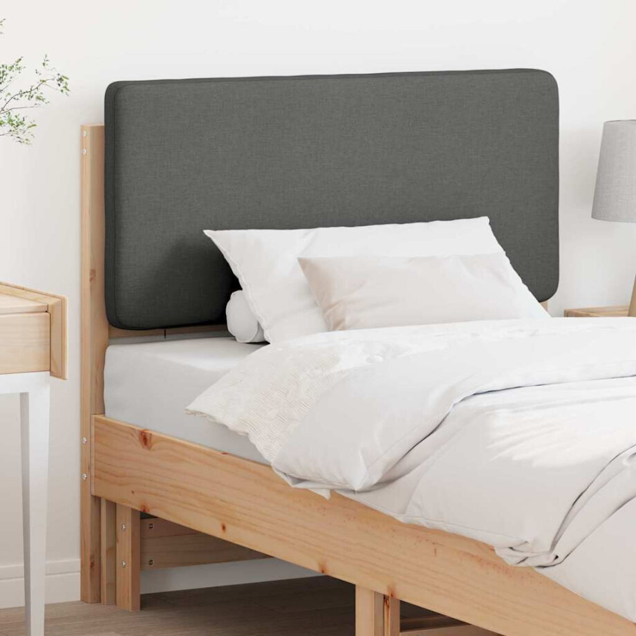 vidaXL Gestoffeerd hoofdbord Bruin en Licht Grijs 100 cm afbeelding 1