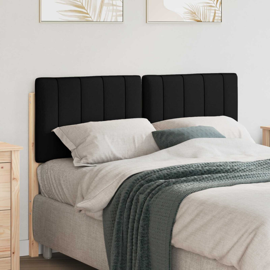 vidaXL Gestoffeerd hoofdbord Bruin en zwart 120 cm Massief grenenhout vidaXL Gestoffeerd hoofdbord Bruin en zwart 120 cm Massief grenenhout afbeelding 1
