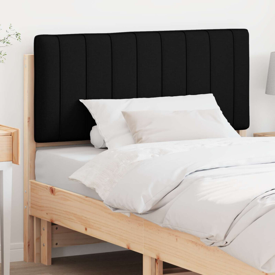 vidaXL Gestoffeerd hoofdbord Bruin en zwart 100 cm Massief grenenhout vidaXL Gestoffeerd hoofdbord Bruin en zwart 100 cm Massief grenenhout afbeelding 1