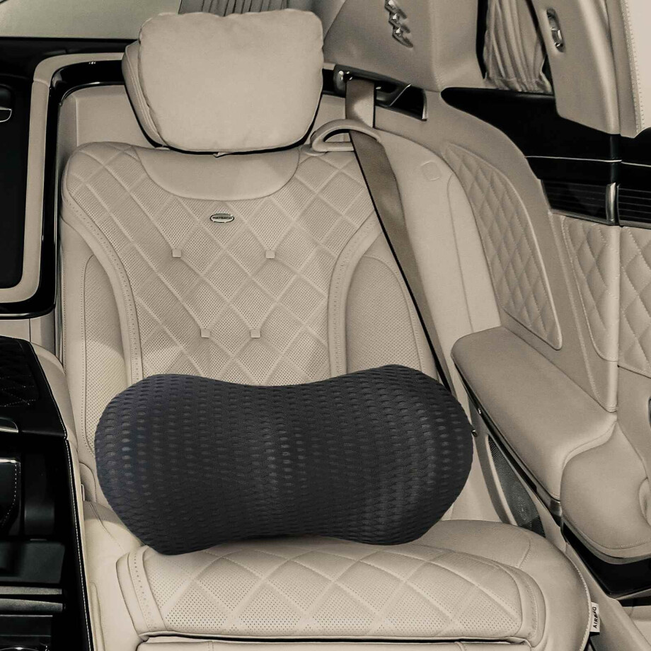 vidaXL Rugkussen Zwart Traagschuim 46 x 24 x 11 cm afbeelding 1