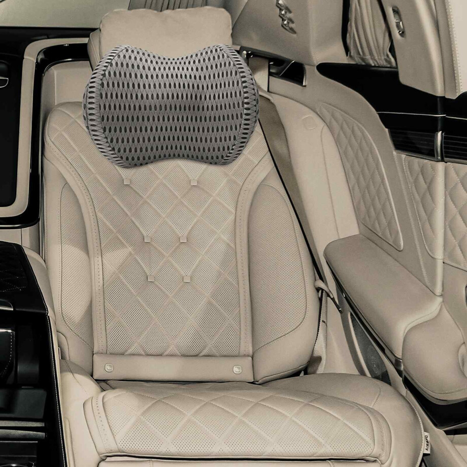 vidaXL Nek kussen Grijs Traagschuim 31 x 22 x 13 cm afbeelding 1