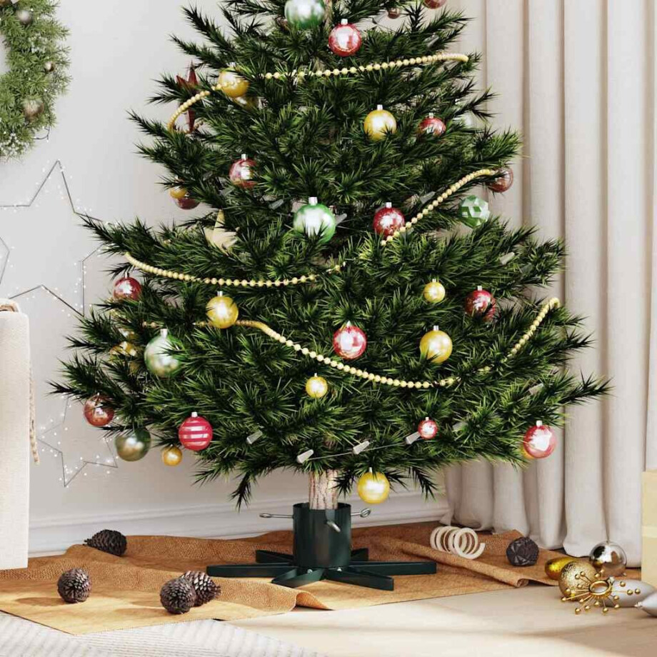 vidaXL Kerstboomstandaard 1.73 Groen 50 x 50 x 15,5 cm Staal afbeelding 1