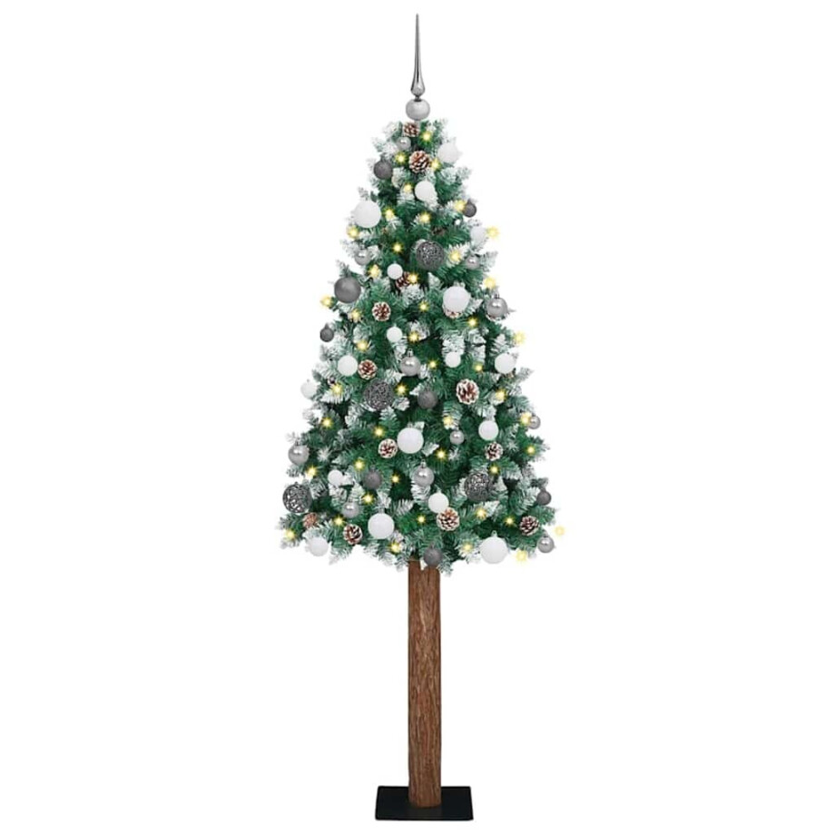 vidaXL Slanke Kerstboom Groen 72 x 72 x 180 cm PVC afbeelding 1