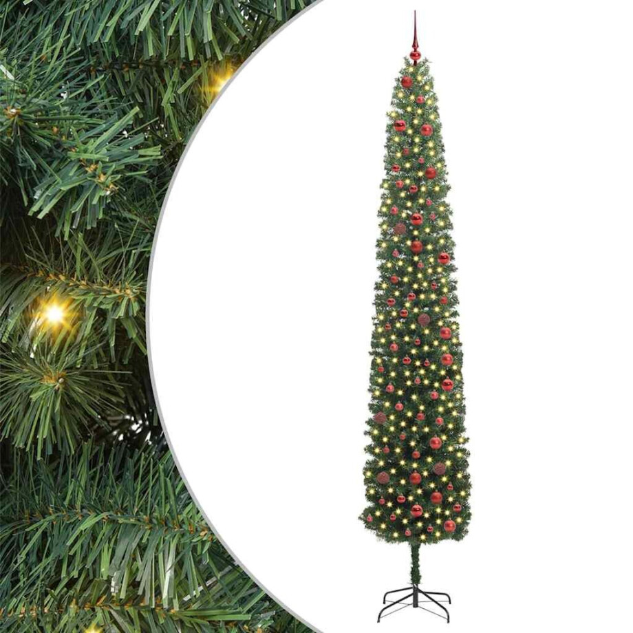 vidaXL Kunstkerstboom Groen 300 cm PVC en Staal en Kunststof afbeelding 1