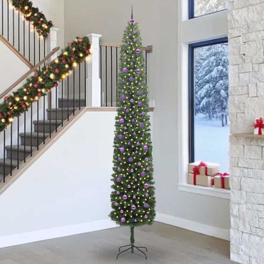 vidaXL Kunstkerstboom Groen 300 cm PVC en Staal en Kunststof afbeelding 1