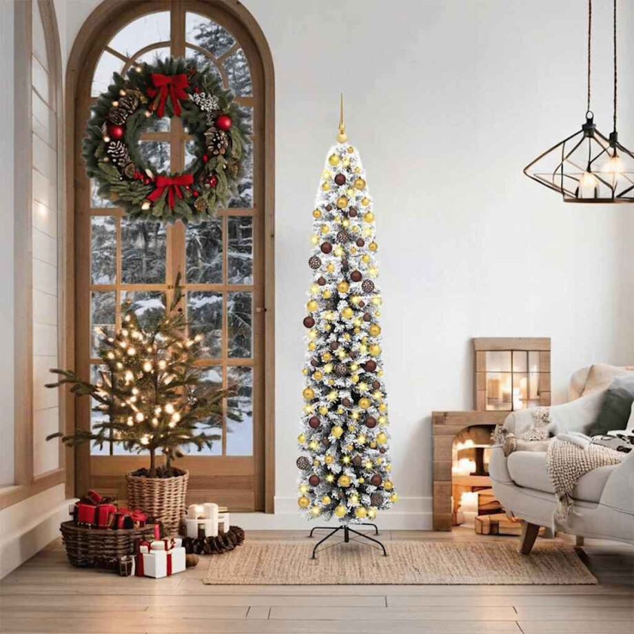 vidaXL Kunstkerstboom Groen 180 cm PVC en Staal en Kunststof afbeelding 1