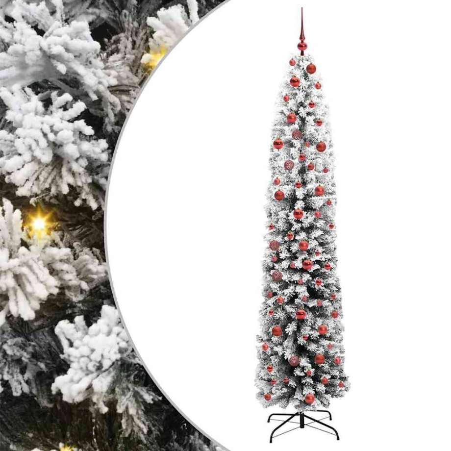 vidaXL Kunstkerstboom Groen 210 cm PVC en Staal en Kunststof afbeelding 1