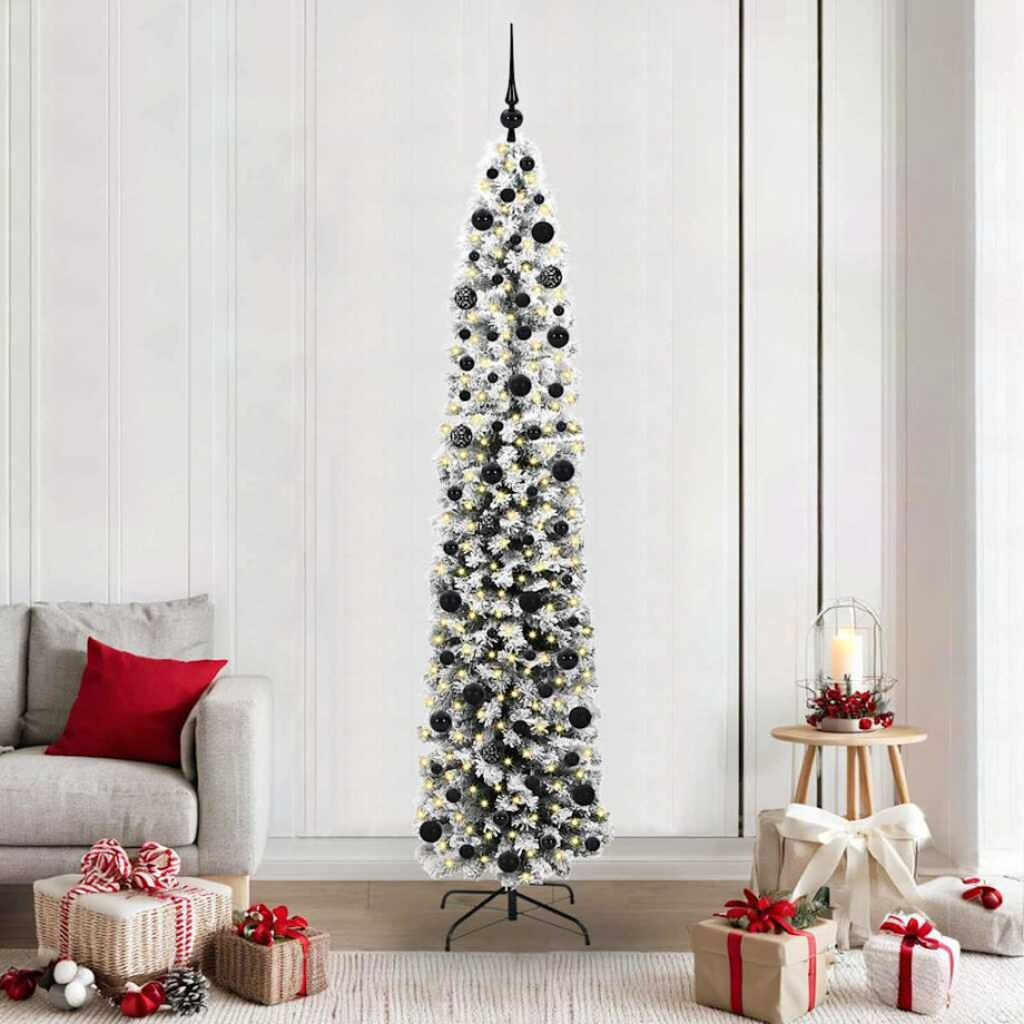 vidaXL Kunstkerstboom Groen 210 cm PVC en Staal en Kunststof afbeelding 1