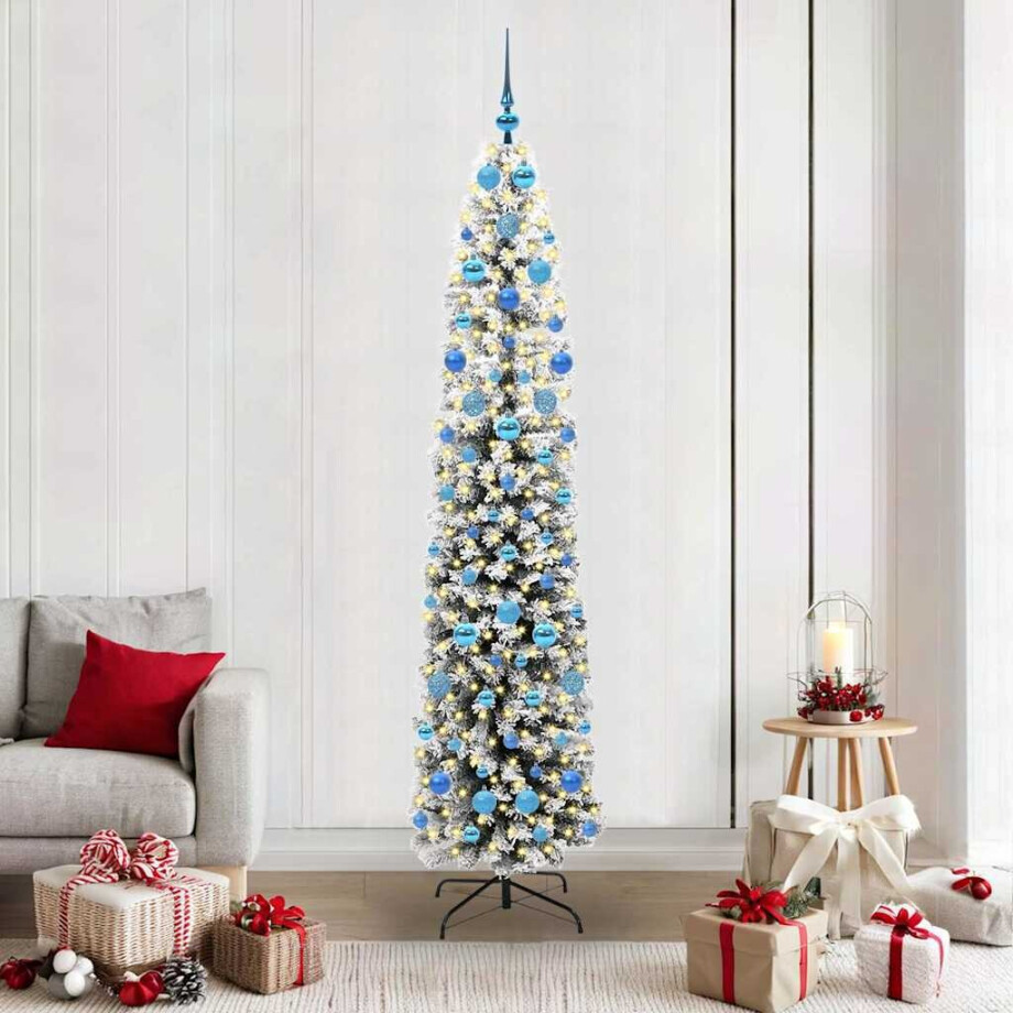 vidaXL Kunstkerstboom Groen 210 cm PVC en Staal en Kunststof afbeelding 1