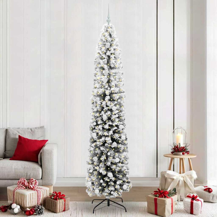 vidaXL Kunstkerstboom Groen 240 cm PVC en Staal en Kunststof afbeelding 1