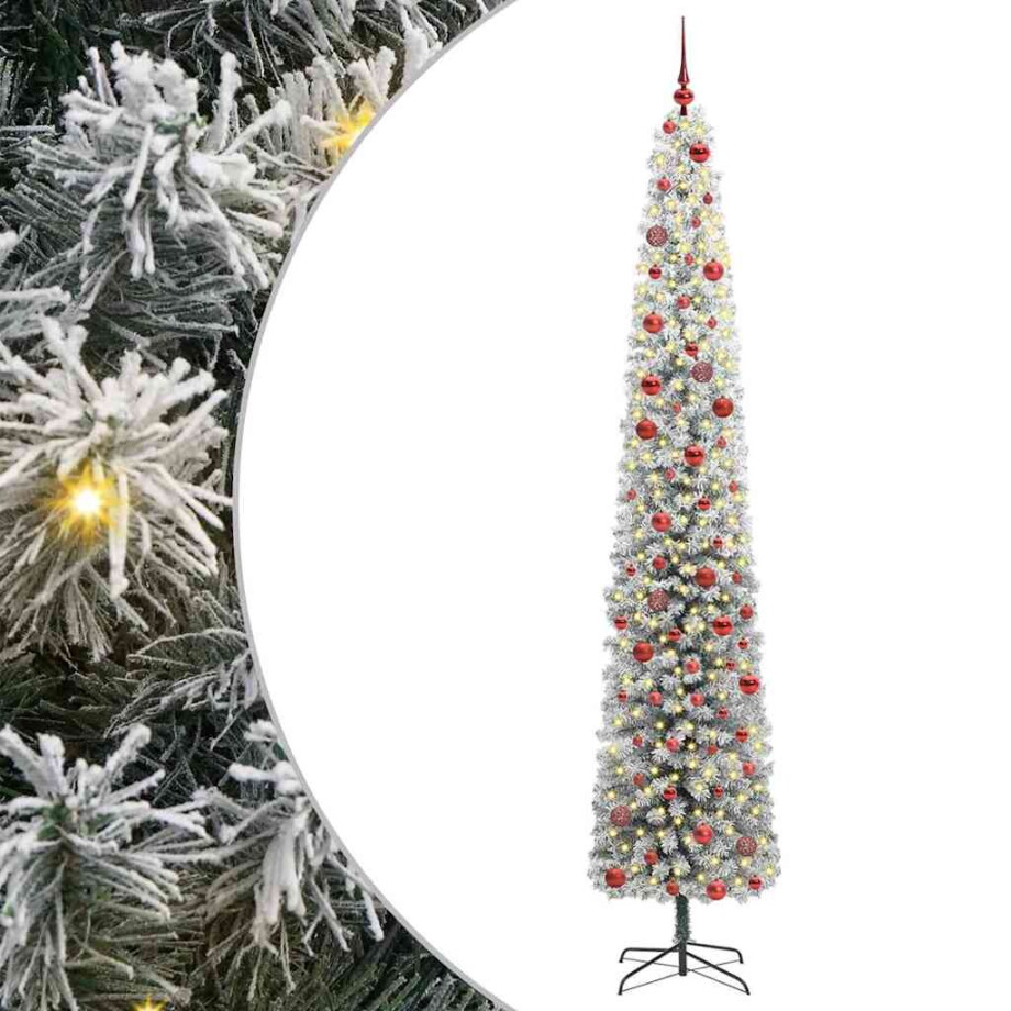 vidaXL Kunstkerstboom Groen 270 cm PVC en Staal en Kunststof afbeelding 1