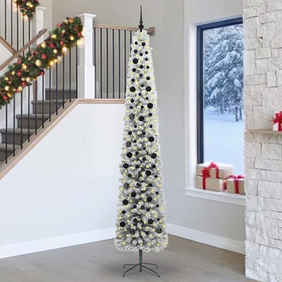 vidaXL Kunstkerstboom Groen 270 cm PVC en Staal en Kunststof afbeelding 1