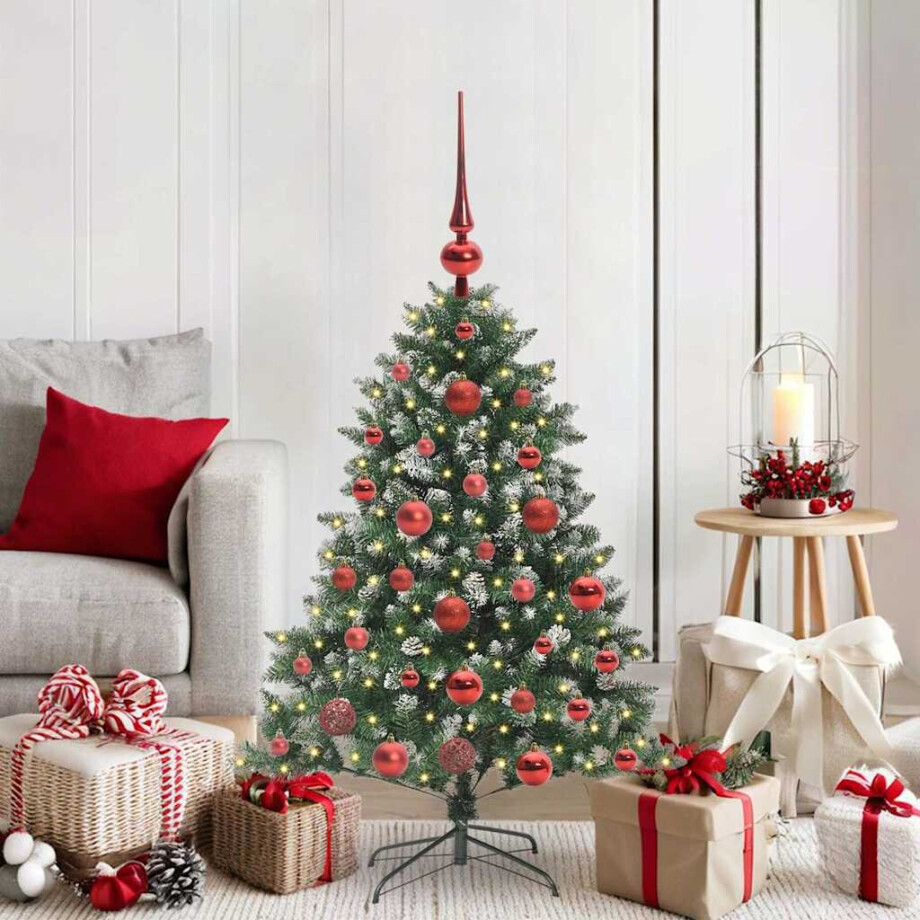 vidaXL Kunstkerstboom Groen 85 x 85 x 120 cm PVC en Plastic en Staal afbeelding 1