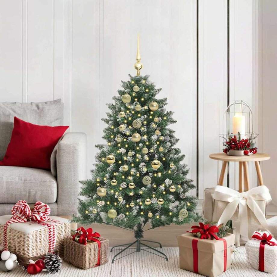 vidaXL Kunstkerstboom Groen 85 x 85 x 120 cm PVC en Plastic en Staal afbeelding 1