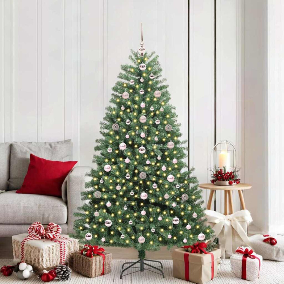 vidaXL Kunstmatige Inklapbare Kerstboom Groen 180 cm PVC en Metaal afbeelding 1