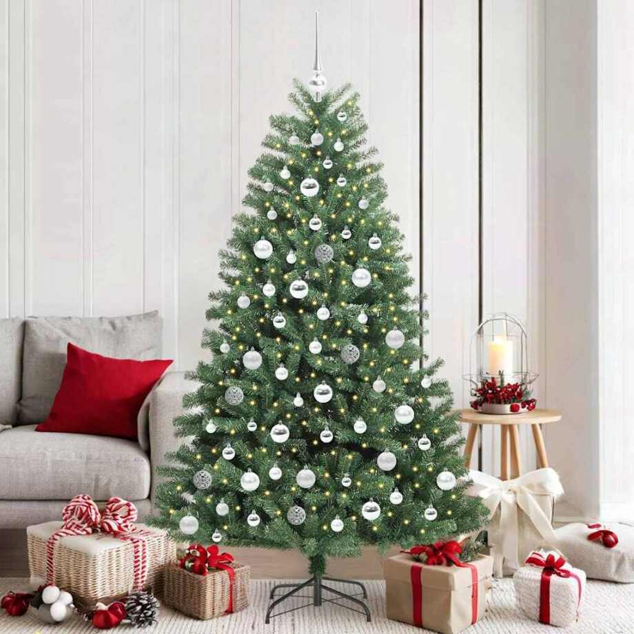 vidaXL Kunstmatige Inklapbare Kerstboom Groen 180 cm PVC en Metaal afbeelding 1