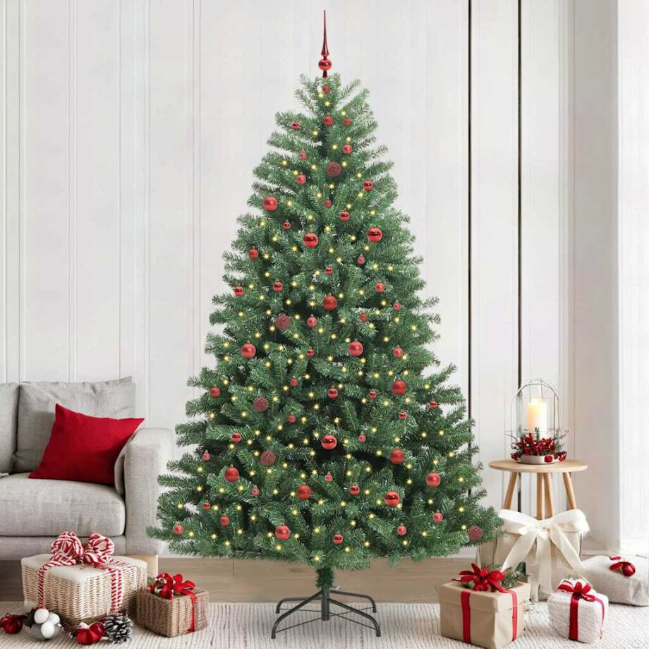 vidaXL Kunstmatige Inklapbare Kerstboom Groen 240 cm PVC en Metaal vidaXL Kunstmatige Inklapbare Kerstboom Groen 240 cm PVC en Metaal afbeelding 1