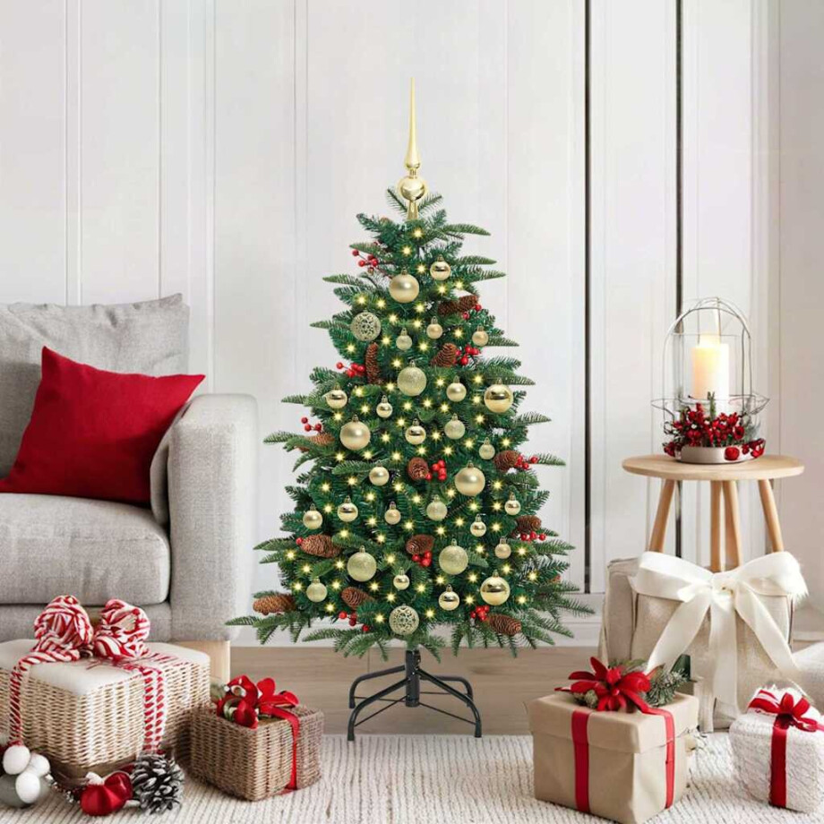 vidaXL Kunstkerstboom Groen 120 cm PVC en Metaal en Plastic vidaXL Kunstkerstboom Groen 120 cm PVC en Metaal en Plastic afbeelding 1